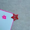Nuevo Clip para el Cabello con Flor de Estrella Roja de Cinco Puntas Diadema Accesorios Estilo Coreano Niña Linda Cuerda para el Cabello Hecho a Mano Al por Mayor