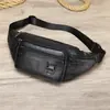 Riñonera de Cuero Genuino Transfronteriza para Hombre, Bolso Cruzado para el Pecho, Bolso de Hombro Multifuncional, Riñonera