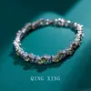 Nuevo Diseño de Combinación Verde Oliva Pulsera Colorida Joyería Versátil para Niña Pulsera con Circonita Incrustada de Alta Calidad Pulsera