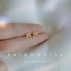 Pendientes Zodiacales de Buey de Año Nuevo para Mujer, Tachuelas de Buey Simples y Pequeñas, Elegante Diseño Nuevo, Pendientes de Moda de Celebridad de Internet para el Año del Buey
