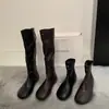 Botas planas adelgazantes de punta redonda estilo francés coreano, botines para mujer, nueva colección otoño/invierno 2026, sin cordones, botas altas hasta la rodilla