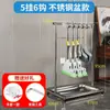 Suporte de Mopos de Chão em Aço Inoxidável, Prateleira de Armazenamento Comercial Móvel, Suporte para Mop e Vassoura, Prateleira de Armazenamento para Ferramentas de Limpeza