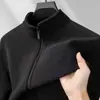 Chaqueta de forro polar para hombre, cárdigan casual de cuello alto para mediana edad, sudadera de forro polar, ropa exterior de forro polar para otoño e invierno al por mayor