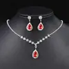 Collar de Gota de Agua con Circonita de Moda Cadena para Clavícula de Temperatura Alta de Lujo Ligero Collar de Lujo Ligero Exquisito Pendiente Venta al por Mayor