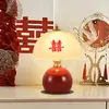 Luz eterna de boda, lámpara de mesa roja, lámpara de noche para la habitación nupcial, un par de lámparas de dote para la novia, regalo de boda festivo