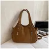 Bolsa de Exportación Transfronteriza Bolso Tote para Mujer Gran Capacidad Cruzado 2025 Nuevo Bolso de Hombro Satchel Retro Europeo y Americano Bolso de Moda