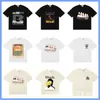 2025 Verão Masculino Rhude High Street Estampado Respirável Manga Curta Marca de Moda Camiseta de Manga Curta Pulôver Verão