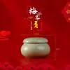 Mini Pote Selado de Cerâmica Caixa Rouge Antiga Pote de Boca Larga Garrafa Pequena de Porcelana com Tampa Pote Pequeno para Batom Recipiente Vazio para Pasta Fragrante