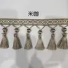 Acessórios de Renda para Cortina Barra Europeia Borla Franja Renda Sala de Estar Sofá Tecido para Casa Pingente de Contas de Madeira