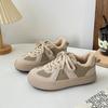 Sapatos de algodão vintage de pelúcia de cordeiro, todos os tipos de sapatos, sola grossa, forrados com lã, calçados de treinamento alemães, engrossados, 2024, novos sapatos femininos de inverno 6580