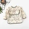 Paraguas niños impermeable babero manga larga mameluco impermeable bebé tafetán de poliéster para bebé ropa de comedor impermeable al por mayor