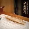 Incienso oriental hoja quemador de incienso de línea creativo quemador de incienso aleación china soporte para incienso hogar interior creativo yoga soporte para incienso de línea