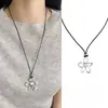 Diseño Nicho Coreano Mismo Estilo Bm Collar Sexy de Cruz Plateada Versátil Largo para Mujer Joyería de Cuello Punk