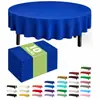 Suministro Transfronterizo de Manteles Desechables de Plástico, Rectangulares y Redondos, para Fiestas al Aire Libre, Jardines, Hoteles, con un Toque de Alta Gama