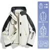 Chaqueta Tres en Uno para Hombre y Mujer, Forro Polar, Cortavientos e Impermeable, Chaqueta de Montañismo Xizang para Exteriores, Chaqueta Funcional con Logotipo Estampado