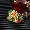 Bonsai Personalizado Resina Colorida Criativa Pet de Chá Maçã Ornamento de Chá Acessório para Conjunto de Chá Kung Fu Pode Ser Usado como uma Pequena Mesa de Chá
