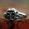 Guerrero de Acero estilo punk hip hop anillo de titanio acero joyería al por mayor comercio exterior nuevo anillo de calavera de acero inoxidable