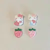 Acessórios de Joias DIY Desenho Animado Gatinho Kt Morango Cola de Creme Resina Pequenos Acessórios Materiais para Presilha de Cabelo Feita à Mão Atacado