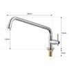 Grifo de cocina de cobre, grifo de agua fría y caliente universal giratorio de acero inoxidable 304 para el hogar, a prueba de salpicaduras