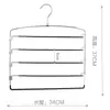 Cabide multifuncional para calças de plástico com revestimento antiderrapante, multi-camadas para armazenamento no guarda-roupa, cinco em um, cabide para calças, fabricantes, atacado