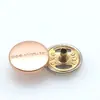 Hebilla metálica de cuatro piezas al por mayor con patrón patrón hebilla oculta de doble cara de 1.5 cm color chaqueta de plumas botones planos para mujer