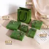 Caja de Almacenamiento de Joyería con Lazo Verde al por Mayor en Stock Caja de Empaque para Anillos, Collares, Aretes, Clavos para Orejas, Pulseras