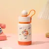 Nuevo vaso con pajita flotante con forma de manzana, taza termo de acero inoxidable 316, portátil y conveniente para niños y uso doméstico