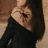 Pegatinas de Tatuaje de Halloween Araña Oscura Transfronterizas para Hombres y Mujeres Chicas Calientes Europeas y Americanas Pegatinas de Tatuaje Personalizadas