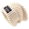 Gorros de Lana Unisex de Moda para Otoño e Invierno, Gorros Cálidos y Versátiles para el Frío, Sueltos para Cabeza Grande, Gorros de Punto para Cara Pequeña