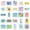 50 Pegatinas Originales de Sello de Fecha, Materiales para Diario de Calendario, Pegatinas Decorativas Guka Artísticas Dibujadas a Mano Estilo Fresco