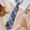 Gravata Pequena Jk para Meninas, Camisa de Uniforme Japonês Marinho Xadrez Estilo College, Gravata Borboleta Jk, Decoração de Camisa de Estudante, Não Precisa Amarrar, Tendência