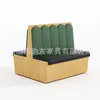 Sofa para Cabine de Restaurante Ocidental de Chá com Leite, Combinação de Mesa e Cadeira, Churrasqueira de Panela Quente, Carne, Restaurante de Catering, Forma Curva, Semicircular, Irregular, Personalizado