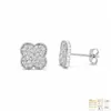 Aretes de plata de ley S925 con moissanita completa, aretes de trébol de cuatro hojas completamente incrustados con moissanita, un producto popular transfronterizo en Amazon