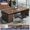Escritorio de oficina simple, escritorio ejecutivo, escritorio de computadora, estación de trabajo de oficina de alta gama comercial de escritorio, juego de escritorio y sillas para dos personas