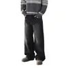 Otoño 2024 Estilo Americano Retro Jeans Lavados para Hombre Diseño de Nicho Sentido de la Calle Frito Holgados Rectos Casuales Pantalones de Pierna Ancha