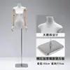 Loja de roupas modelo magra de seios pequenos adereço expositor de roupas femininas suporte de exibição ornamento de pendurar de peito plano manequim de torso de mão cabide de roupas