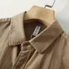 ¡Elección del diseñador! ¡Tela lavada de peso pesado! Camisa casual de manga larga retro estilo japonés para hombre Otoño 2026