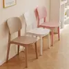 Silla de comedor, estilo nórdico, engrosada para uso doméstico, cómoda para sentarse durante largos períodos, con respaldo, adecuada para uso comercial, para jugar, ocio y entornos casuales, silla de plástico simple
