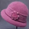 Sombrero cálido de terciopelo para otoño e invierno para madres de mediana edad y ancianos, para personas mayores, mujeres, abuelas, señoras mayores, protección contra el frío, protección para los oídos, sombrero de lana tejido