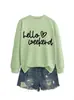 Amazon eBay site independente moda casual confortável feminina olá fim de semana coração outono e inverno moletom