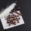 10mm Plástico ABS Colorido Furo Reto Pérola de Imitação DIY Feito à Mão Roupas Pulseira Acessório de Cabelo Materiais e Acessórios