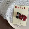 Nuevo Estilo Navideño Rojo y Verde Lazo Tejido Pinza BB para Niños Pasador Pinza Lateral Pinza para Flequillo