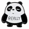 Broches Divertidos de Ánimo Animal Zorro Conejo Panda Insólitos Pines con Emojis en Inglés Insignias Decorativas Personalizadas