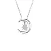 Venta al por mayor de joyería pequeña transfronteriza Collares de pareja con diseño de estrella y luna, modernos y a la moda, estilo coreano, para hombres y mujeres, cadena para clavícula de suéter