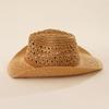 Sombrero de paja de Amazon 2021, de color sólido, con decoración hueca, de verano, con ala grande, estilo retro, a prueba de sol