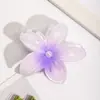 Grampo de Cabelo Flor Bauhinia Simulada e Flor de Ovo Pérola Grampo Tubarão Clipe de Cabeça Médio Coreano Clipe de Rabo de Cavalo Grampo de Disco