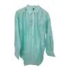 Camisa Morada para Mujer, Talla 26, Nuevo Estilo de Verano, Corte Regular en los Hombros, Tencel, Estilo Holgado y Relajado, Caída Fluida, Protector Solar, Manga Larga, Top Delgado