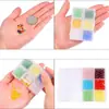 Accesorios para joyería DIY, materiales para ensartar hechos a mano, cuentas acrílicas, cuentas de colores de 4 mm con punta, caja de set de cuentas sueltas para ensartar