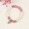 Pulsera Elástica de Corazón de Personalidad de Moda Color Aleatorio Pulsera de Cuentas al por Mayor Accesorios de Campana Jingdezhen Versátil