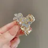 Pinza de Tiburón Flor de Cristal Pinza Avanzada para el Cabello Volumen del Cabello Menos Peinado de Media Recogida Pinza para Sujetar el Cabello Pinza para el Cabello Accesorios para la Cabeza de Mujer Pinza para el Cabello